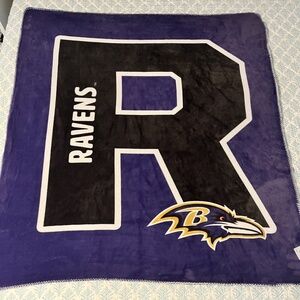 Logo Brands Baltimore Ravens Double Sided Plush Throw Cozy Warm 58" x 52"